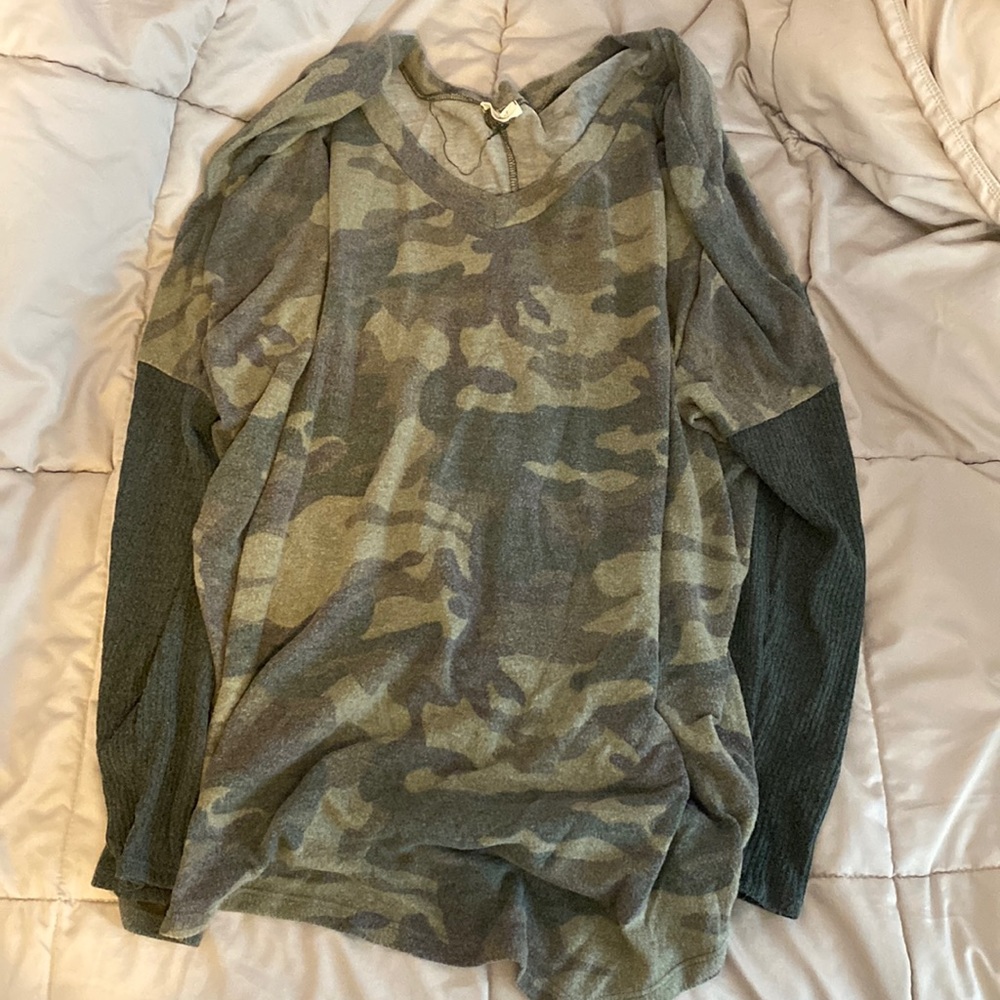 Camo print top
